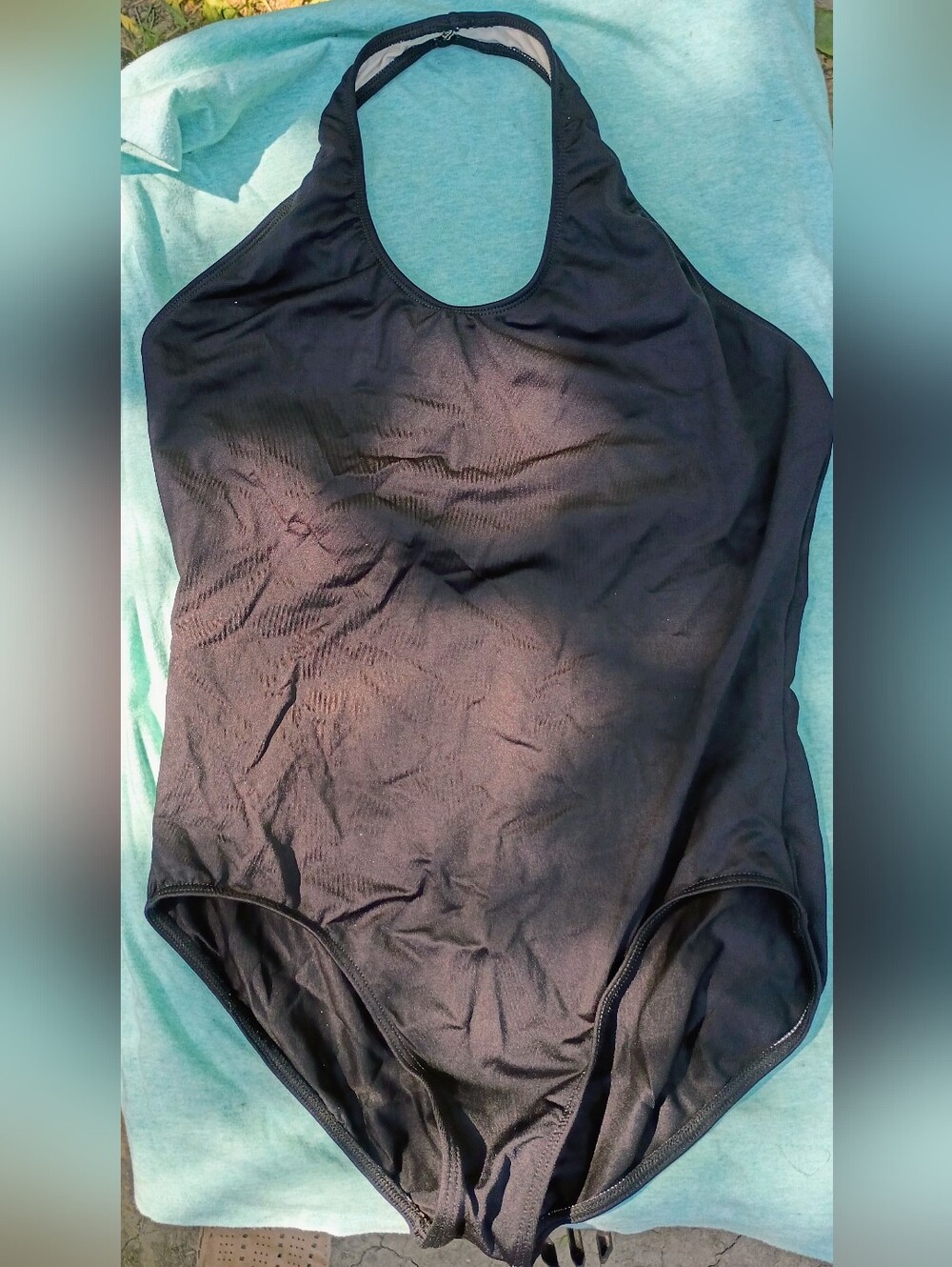 Motionwear Black Halter Performance Leotard 2XL
